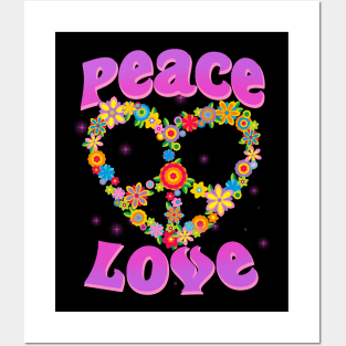 PEACE SIGN LOVE 60s 70s Tie Dye Hippie Halloween Costume Posters and Art